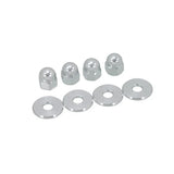 Set mit 4 Muttern mit Unterlegscheiben für die Hinterradaufhängung von Dax / Monkey M10 x 1,25 und 4 Ringen