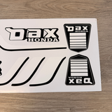 Kader stickerset oldschool look - geschikt voor Honda en replica Dax