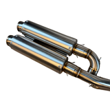 Twin uitlaat RVS - voor Dax en Monkey met uitneembare DB-killers