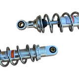 Rear springs / shock absorbers 285mm OKD type set with 6 coils - chrome 