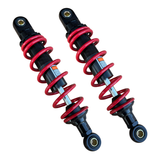 Achterveren / schokdempers 285mm set met 6 rode spoelen