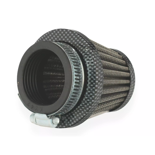 Konischer Luftfilter in Carbon-Optik – Anschluss 46 mm oder 50 mm