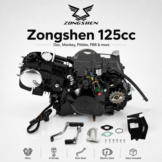 Moteur Zongshen 125cc – électrique + kickstart (noir) 