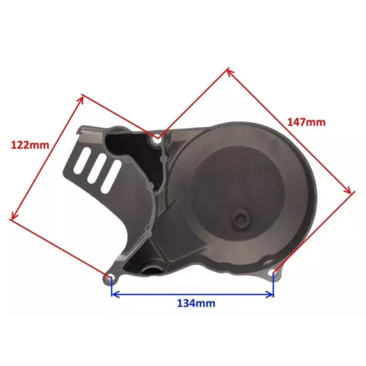 Couvercle de moteur gauche gris foncé – 125 cm³ / 140 cm³ / 160 cm³