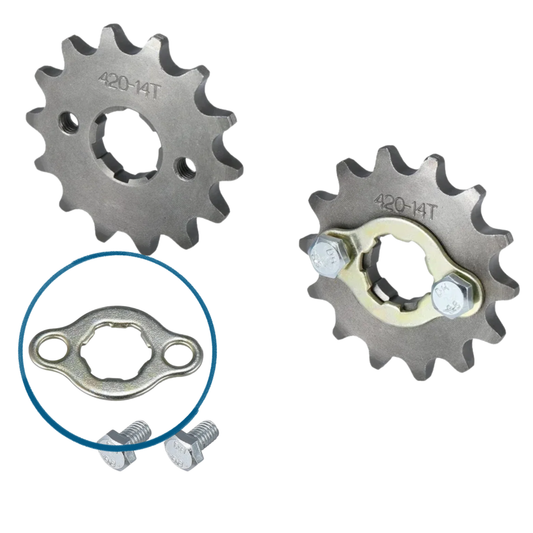 Lock plate / sprocket plate for front sprocket – 420 chain – Dax, Monkey, Pitbike...