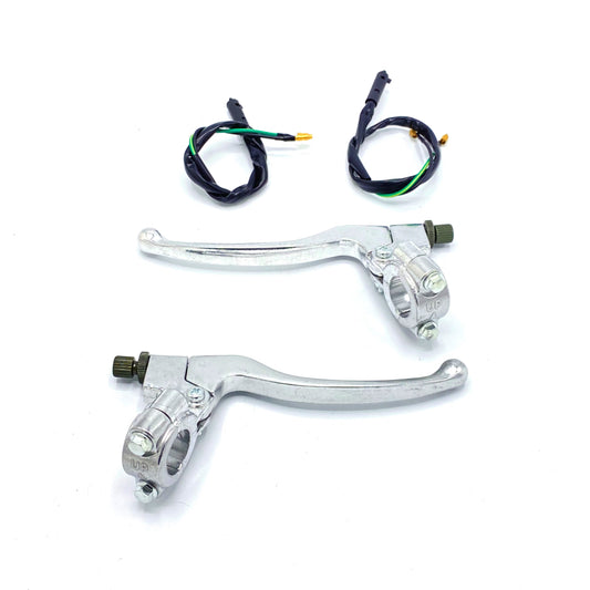 Ensemble extracteur de frein et d'embrayage L/R argent pour guidons de 22 mm 