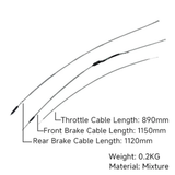 Gray Cable Set K1-K3 – Honda Dax CT50 / CT70 / ST50 / ST70