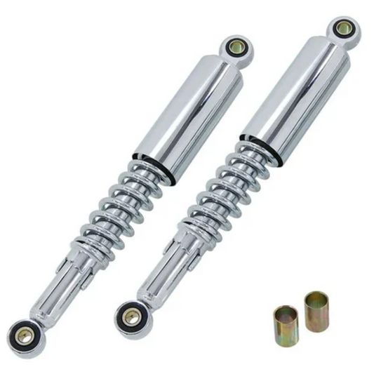 Set achterveren Old School 330 mm – Honda Dax / ST50 / CF50 – 10/12 mm – Chrome