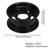 Five-spoke 10-inch rim set - 3.50 x 3.00, suitable for Monkey and Dax