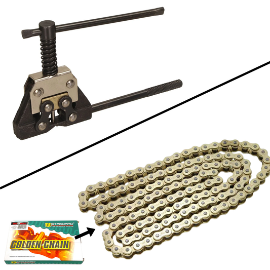 Ensemble chaîne + réducteur de chaîne - Chaîne W-Standard Copperplate (128 maillons) + Éponge de chaîne 