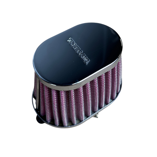 Filtre à air Takegawa ovale - chrome avec raccord de 49 mm 