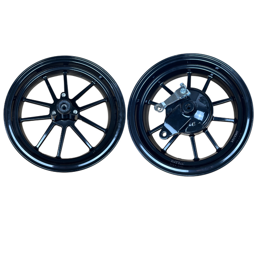 Felgensatz schwarz tubeless 12 Zoll 2.75 – 3.50 geeignet für Dax 