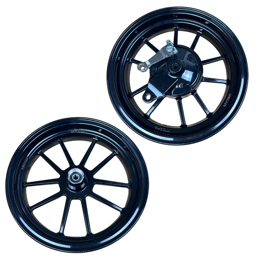 Felgensatz schwarz tubeless 12 Zoll 2.75 – 3.50 geeignet für Dax 