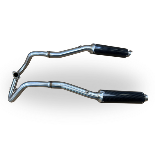 Double échappement en carbone twin en position surélevée adapté pour Dax 