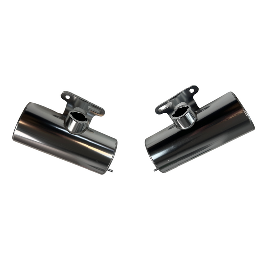 Deux réservoirs d'essence en aluminium chromé supplémentaires - 1 litre 