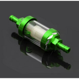 Benzinfilter grün und durchsichtig CNC für 5 & 6mm Benzinschlauch 