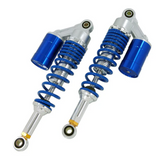 Stoßdämpfer / Hinterfedern 330mm blau & chrom - einstellbar 