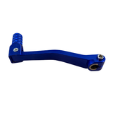 CNC shift pedal with triangle pattern blue for 50cc - 125cc 