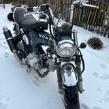 Honda fork emblem chrome and black with mounting bracket Dax 