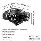 ZongShen 190cc zwart 2V 5bak + toebehoren met elektrische starter