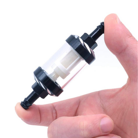 Filtre à essence noir et transparent CNC pour tuyau d'essence de 5 & 6 mm 