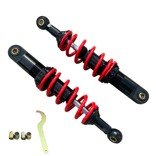 Hinterfedern / Stoßdämpfer 285mm OKD Set mit 6 roten Federn 