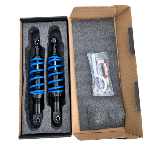Hinterfedern / Stoßdämpfer 285mm OKD Set mit 6 blauen Federn 