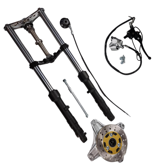 Fourche hydraulique avant dax 31 mm avec frein à disque dax skyteam 