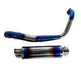 Dax & Monkey uitlaat met blue flame effect onderliggend