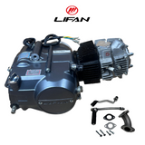 Lifan 125cc Motorblock grau / silber - Manuell - 4 Gänge Kickstarter. 