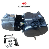 Lifan 125cc Motorblock grau / silber - Manuell - 4 Gänge Kickstarter. 
