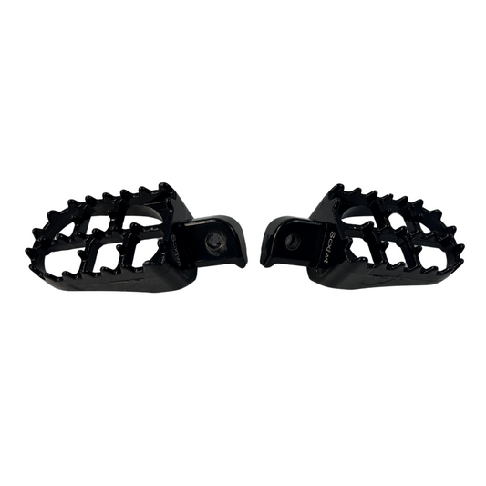 Repose-pieds noirs en aluminium pour Dax, Monkey et pitbike 