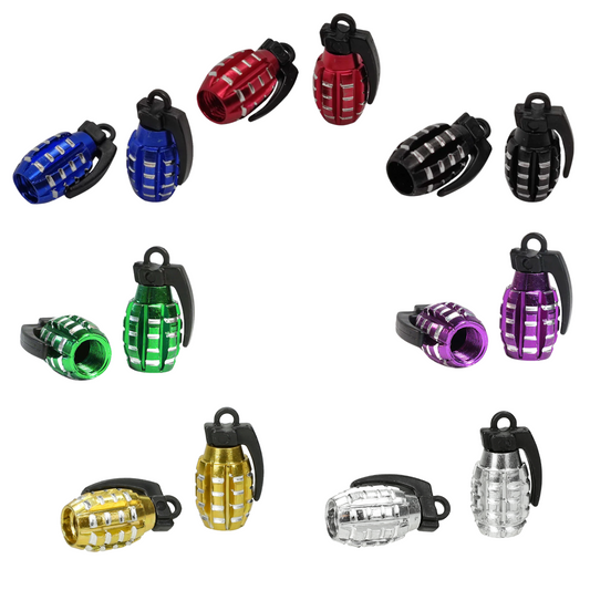 Bouchons de valve grenade - Universel - 2 pièces de couleurs différentes 