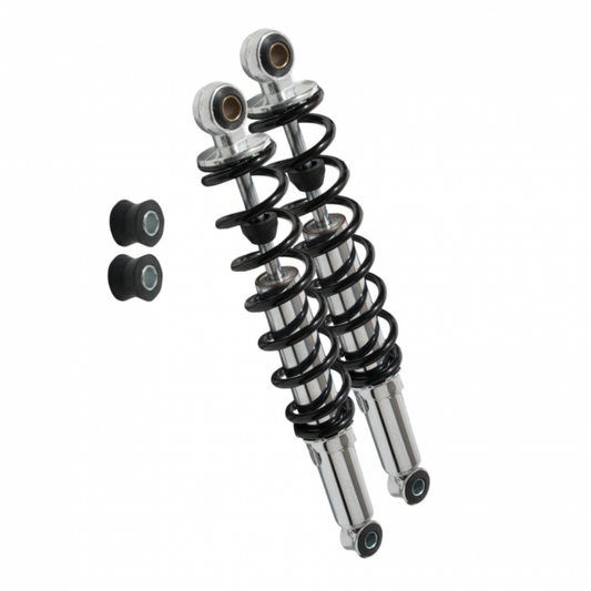 Hintere Stoßdämpfer Chrom/Schwarz 330mm verstellbar für Dax 