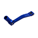 CNC shift pedal with triangle pattern blue for 50cc - 125cc 