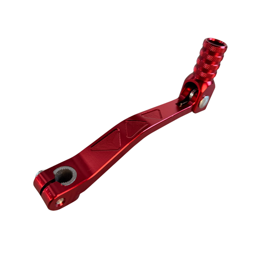 Pédale de changement CNC avec motif triangulaire rouge pour 50cc - 125cc 