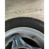 Second-hand - rim, hub, and tire from Dax 3.50 x 10 inch 