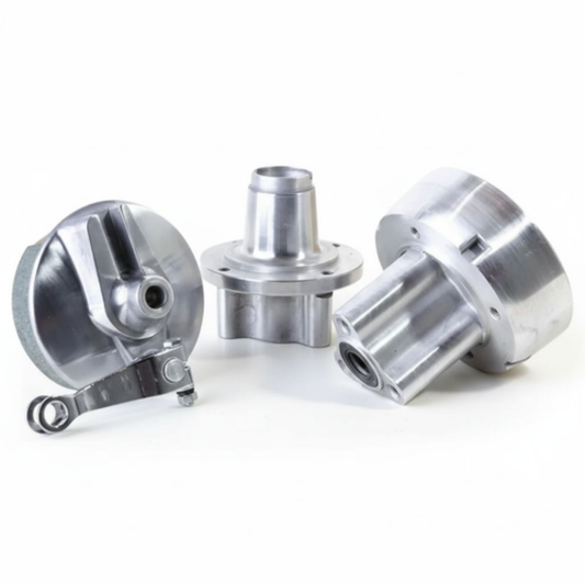 Monkey Naben Set Silber mit Dax Bremstrommel 12mm Achse 