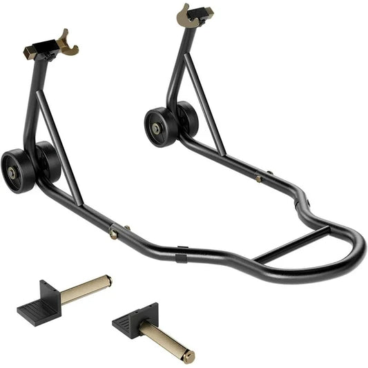 Béquille paddock universelle noire - adaptée à tous les types de cyclomoteurs et motos 