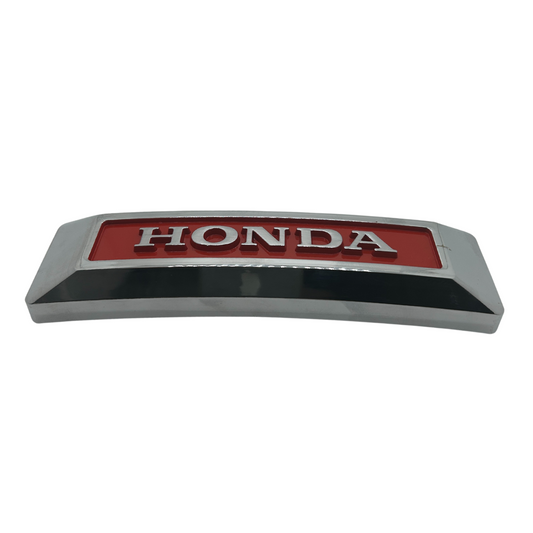 Emblème de fourche Honda chromé et rouge avec support de montage 