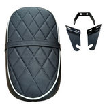Selle Monkey / Gorilla – Motif losange – noir avec bordure blanche