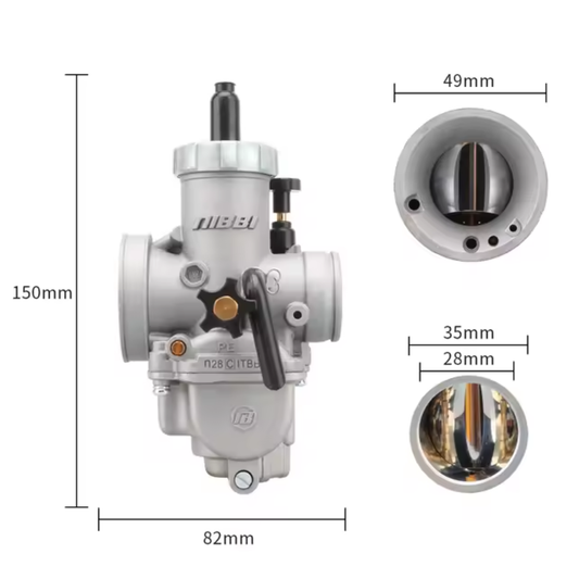 Carburateur Nibbi PE 28 Bride – Version Racing (PE28FL-SR) 