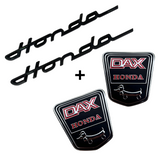 Ensemble d'autocollants de cadre Honda - emblèmes noirs + autocollants de cadre chien drôle 