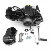 125cc motorblok zwart - Manueel - 4 Versnellingen kickstart.