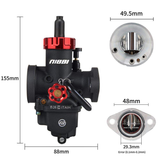 Carburateur Nibbi PE26FL Racing pour moteurs 4 temps Dax - Monkey - Pitbike