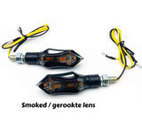 Clignotants universels à LED effet défilement en forme de flèche avec lentille fumée (2 pièces) 