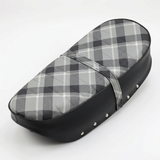 Dax saddle – black with gray check pattern - suitable for 2.5 and 3.5 liter frames 