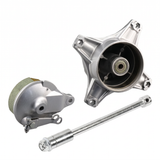 Complete rear hub for Dax for 4-hole sprocket - chrome 