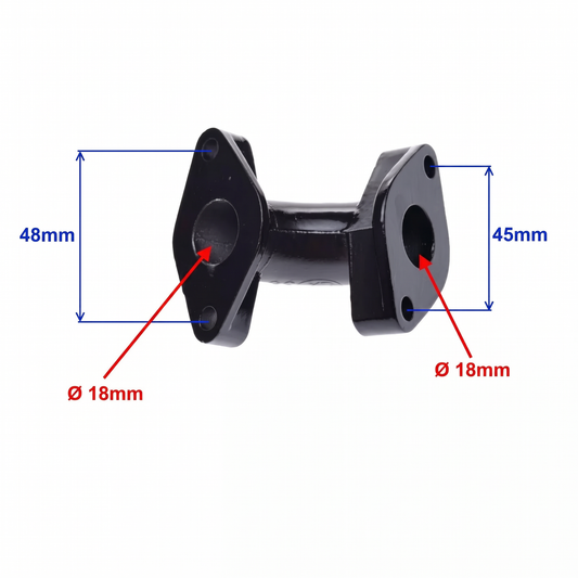 Ansaugstutzen / Ansaugstutzen 18 mm schwarz – Lifan, YX, Skyteam, Honda...
