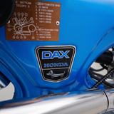 Funny-Dog Dax Honda Rahmenaufkleber  schwarz-silber-blau 2 Stück